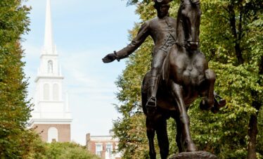 Paul Revere Statue in Boston, MA